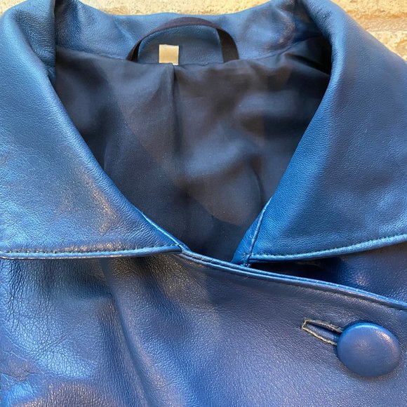 PENTIK Genuine Leather Jacket Blue - Picture 7 of 10